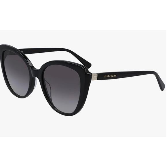 Longchamp Sunglasses LO 670 S 001 Black*Cat Eye*NEW in case with cloth - Picture 5 of 7